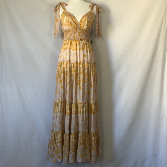 NWT- Free People - Let's Smock About It Maxi Dress - Picture 2 of 12